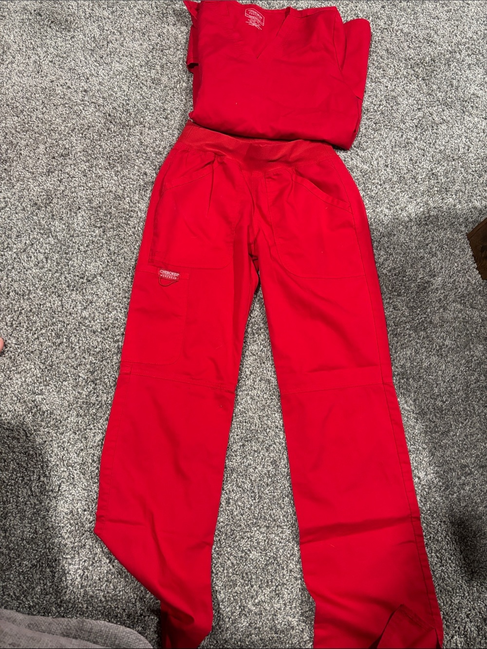 Cherokee Bright Red Scrubs